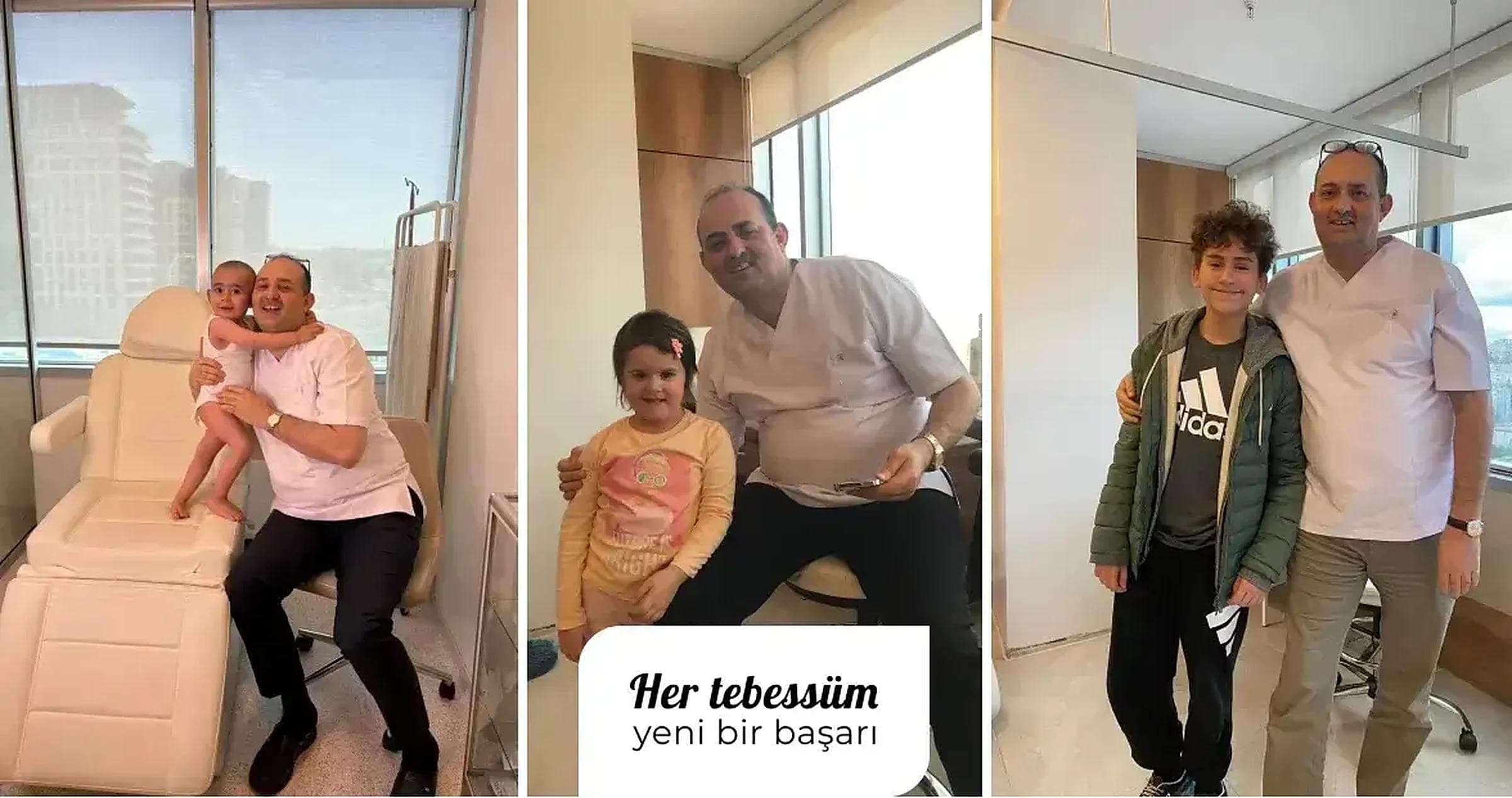 Dr. Mehmet İlteber Bahadır teilt herzliche Momente mit seinen kleinen Patienten — jedes Lächeln ist ein neuer Erfolg